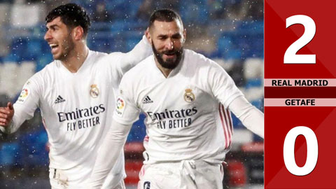 Real Madrid vs Getafe: 2-0 (Đấu bù vòng 1 La Liga 2020/21)